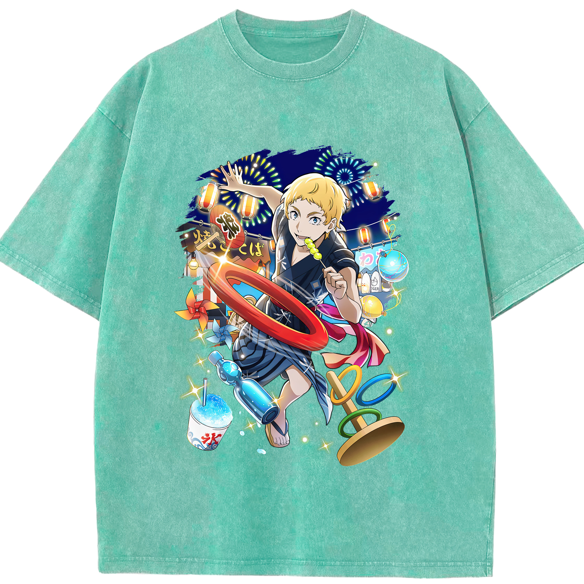 （画像用） 文豪ストレイドッグス Bungo Stray Dogs 綿100% ヴィンテージ風 半袖Tシャツ（フロントプリント）